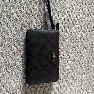 Coach double zip wallet